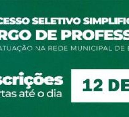 Secretaria de Educação de Jardim abre processo seletivo para professores
