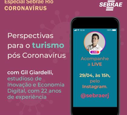 Perspectiva para o turismo pós coronavírus é tema de Live nesta quarta-feira