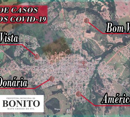 Bairros de Bonito com casos confirmados de Covid-19 são divulgados