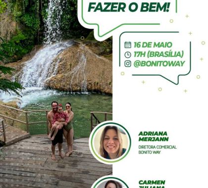 Agência em Bonito e Influencer realizam Live neste sábado