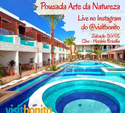 Pousada de Bonito aborda protocolos para reabertura em live