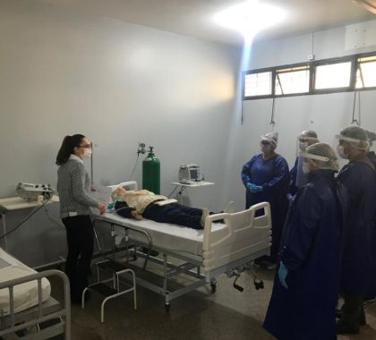 Profissionais de saúde de Bonito realizam treinamento sobre Covid-19