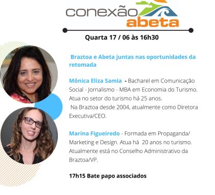 ABETA e Braztoa realizam live conjunta sobre a retomada do turismo pós-pandemia