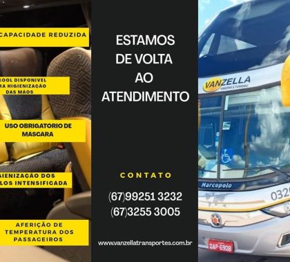 Serviço de transporte de turismo volta a funcionar com viagens para Bonito