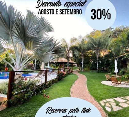 Pousada charmosa em Bonito oferece desconto de 30% na hospedagem