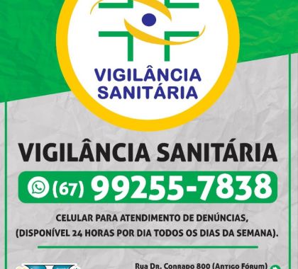Vigilância Sanitária de Bonito divulga número oficial para denúncias na pandemia