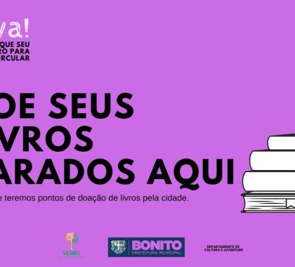 Para estimular a leitura, Departamento de Cultura e Juventude cria projeto 'Me leva' em Bonito