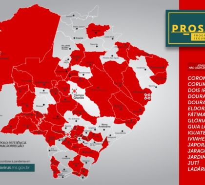 Bonito segue na bandeira vermelha de contaminação do coronavírus