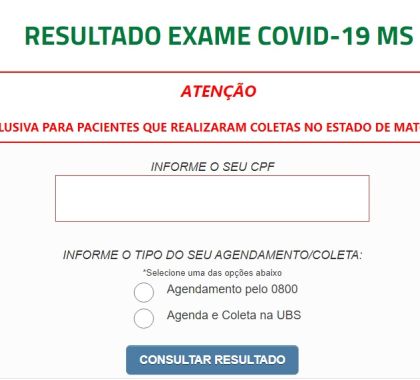 SES lança serviço de consulta a resultados de exames da Covid-19 no próprio site