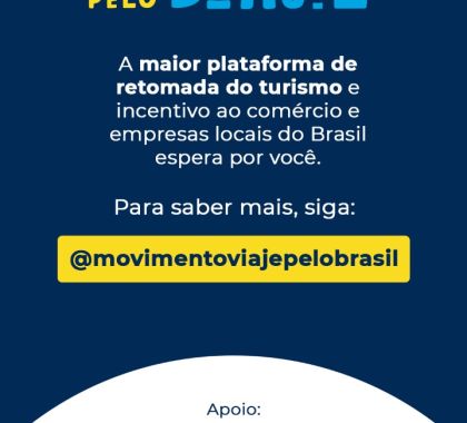 Movimento Viaje pelo Brasil incentiva a retomada do turismo no país