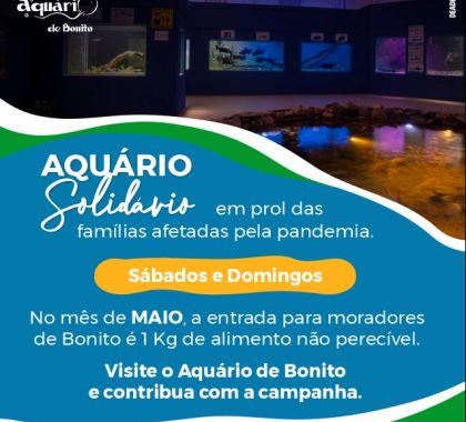 Aquário de Bonito lança campanha solidária em prol das famílias afetadas pela pandemia