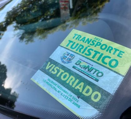 DEMTRAT realiza inspeção e emissão de selo para o transporte turístico de Bonito