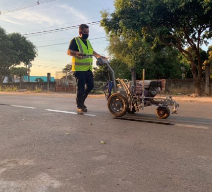 DEMTRAT realiza mudanças na sinalização do trânsito na área central de Bonito