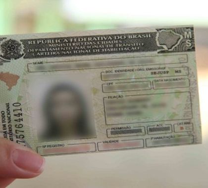 A partir de junho, todas as CNHs emitidas em Mato Grosso do Sul serão entregues pelos Correios