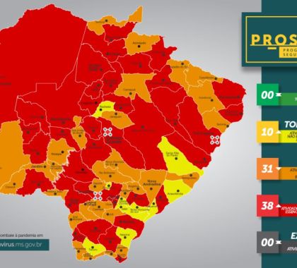 Governo de MS publica novo Decreto; municípios devem ficar atento às bandeiras segundo classificação do Prosseguir