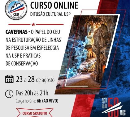 USP realiza curso online gratuito sobre pesquisa e conservação de cavernas