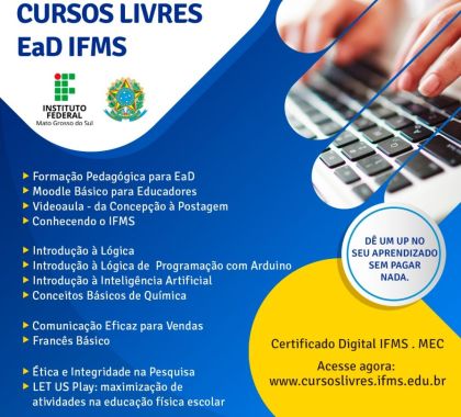 Prefeitura de Bonito firma parceria com IFMS para realização de cursos técnicos para à população