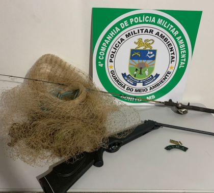 PMA de Bonito apreende arma e desmonta acampamento no rio Miranda