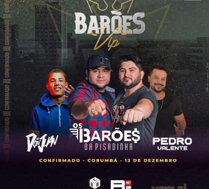 Barões da Pisadinha realizam show em Corumbá em dezembro