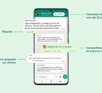 WhatsApp anuncia melhorias no envio de arquivos e reações nas mensagens
