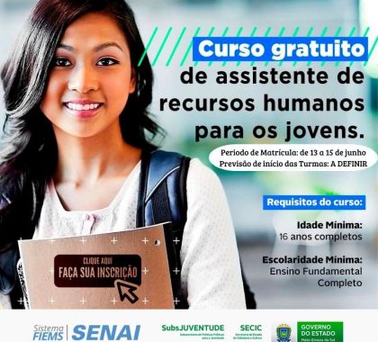 Sala do Empreendedor de Bonito abre inscrições para curso de assistente de Recursos Humanos