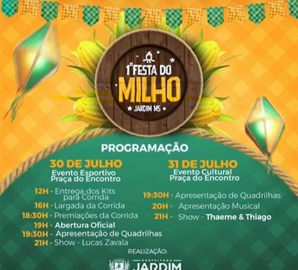 Thaeme e Thiago se apresentam na 1ª Festa do Milho de Jardim