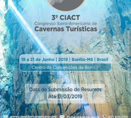 Bonito será sede do Congresso Brasileiro de Espeleologia
