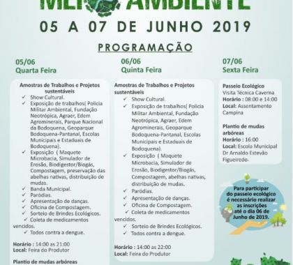 Bodoquena promove ações para celebrar a Semana do Meio Ambiente