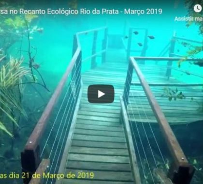 Atrativo de Jardim compartilha vídeo de trilha e escadaria submersas