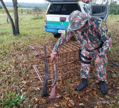 PMA apreende armas e armadilhas de caça em Batayporã (MS)