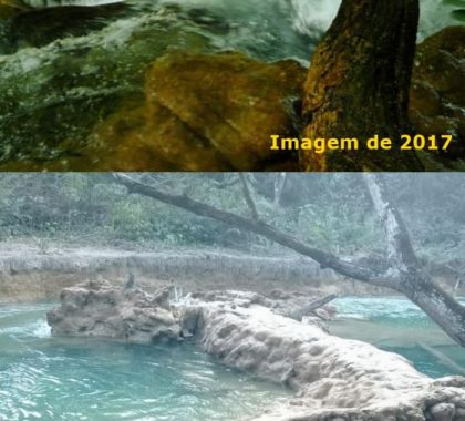 Cenário em rio de Bonito sofre alteração; veja o antes e o depois