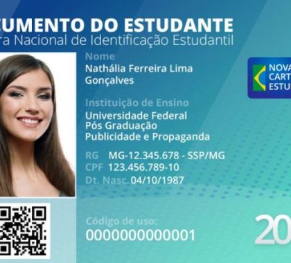 A carteirinha estudantil, emitida pelo governo, agora é de graça e digital