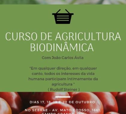 Curso de “Agricultura Biodinâmica” será realizado em Campo Grande